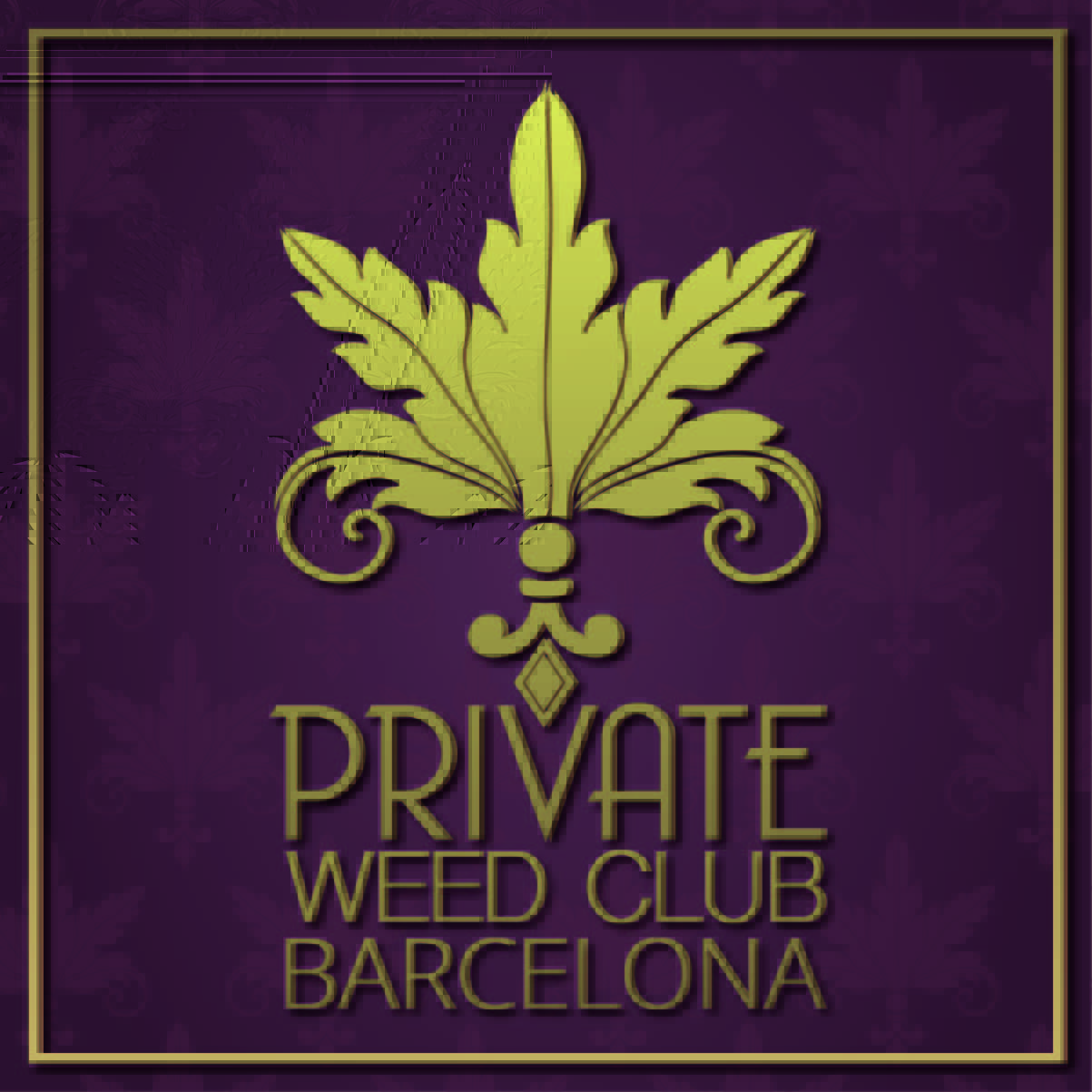 GMB Logo 2022 Private Weed Club Cuadrado vino